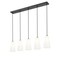 Z-Lite Farrell 5 Light Linear Chandelier, 6in. W x 11in. H, Matte Black 3043P6-5L-MB - alternate 7